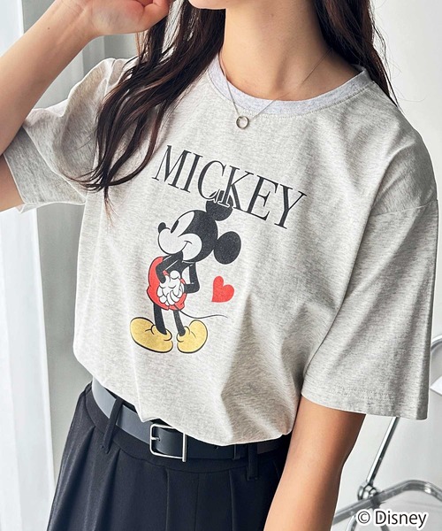 古着 MICKEY MOUSE ミッキーマウス キャラクタープリントTシャツ レディースS相当 ヴィンテージ/eaa617684 古着 90～00年代 DISNEY ディズニー MICKEY MOUSE ミッキーマウス