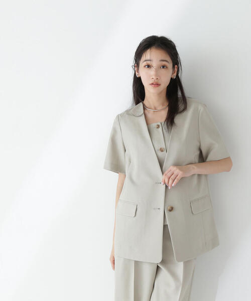 NATURAL BEAUTY テーラードジャケット サイズ38 送料込み NATURAL BEAUTY BASIC ジャケット テーラードジャケット サマー
