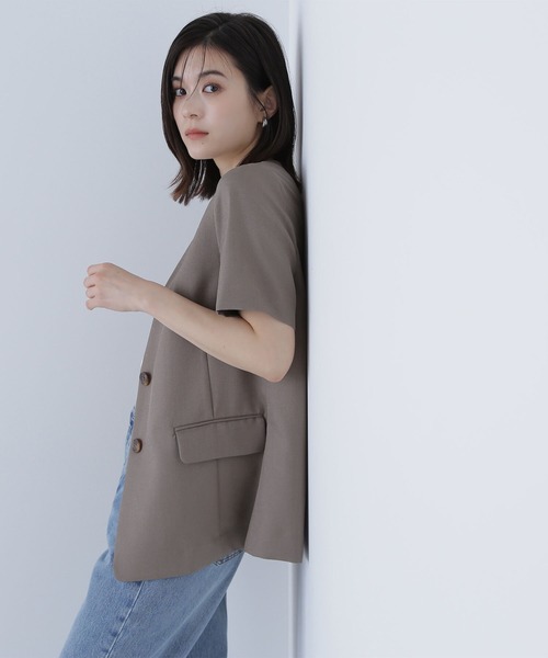 NATURAL BEAUTY テーラードジャケット サイズ38 送料込み NATURAL BEAUTY BASIC ジャケット テーラードジャケット サマー