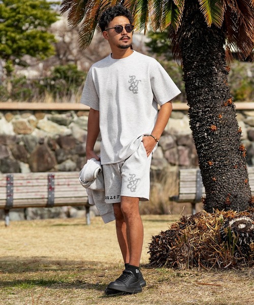 リュクス リラックス  セットアップ ショーパン Tシャツ スウェットTシャツ＆ショートパンツセットアップ A-0059 | candid