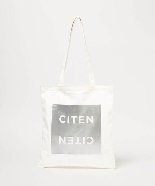 CITEN トートバッグ 「CITEN」ロゴプリントフラットトート