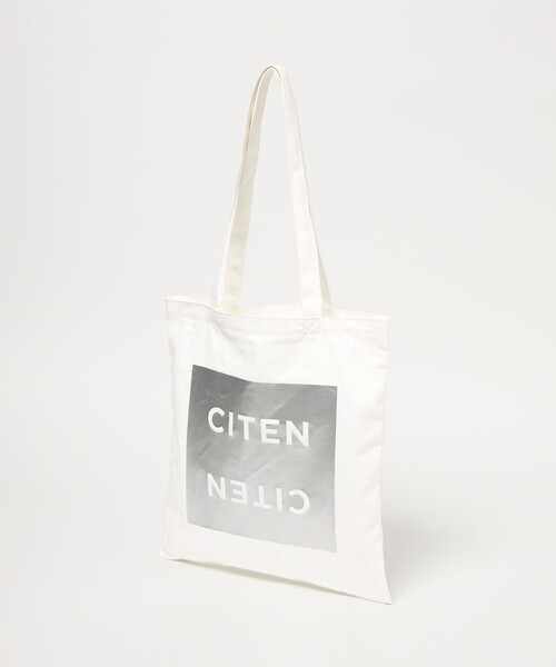 CITEN トートバッグ 「CITEN」ロゴプリントフラットトート