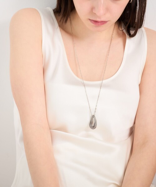 ete☆ [ウォーターマーク] ネックレス グレー シルバー ete ネックレス 「ウォーターマーク」 レディース : ZOZOTOWN