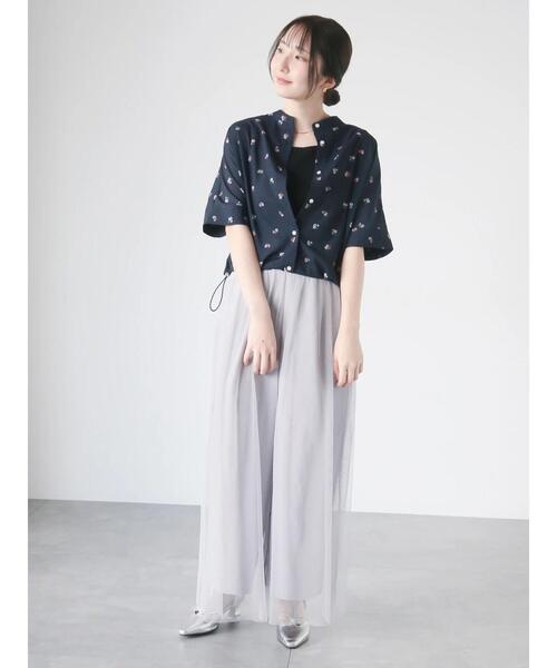 Te chichi TERRASSE ブラウス シャツ 「日比谷花壇コラボ」プリント