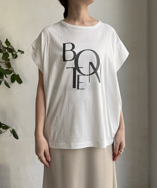 新品タグ付き　DouDou LESCALAプリントフレンチスリーブ TEE WEB限定】 LESCALAプリントフレンチスリーブTEE | DOUDOU