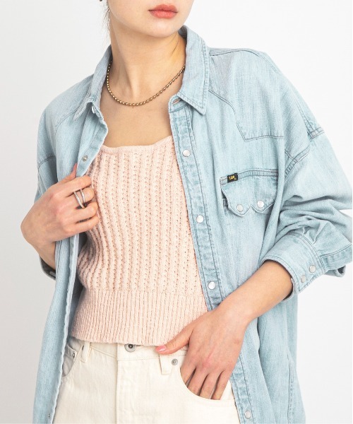 URBAN RESEARCH Sonny Label キャミソール 2WAY透かし編みニット
