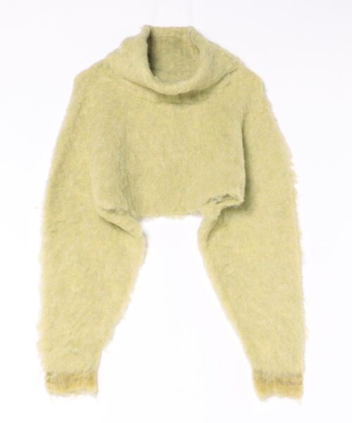 「H.A.K」 タートルネックニット FREE ライトグリーン レディース_画像3