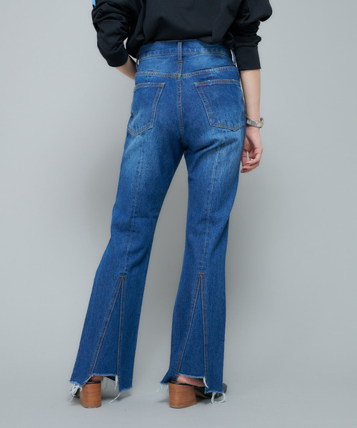 [CIAOPANIC] обработка Denim брюки MEDIUM серый женский 