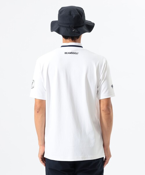 BEAMS GOLF メンズ モックネックシャツ ホワイト Mサイズ おすすめモックネックシャツ｜ビームス ゴルフ なんばパークス店
