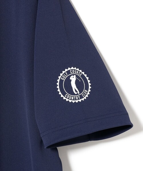 ビームスゴルフ　衿ロゴ　モックネックシャツ　近年　ネイビー　Mサイズ BEAMS GOLF モックネックメンズシャツ M ネイビー - メルカリ