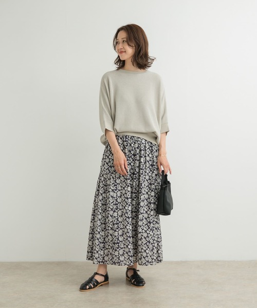 URBAN RESEARCH DOORS スカート コットンフラワーギャザー
