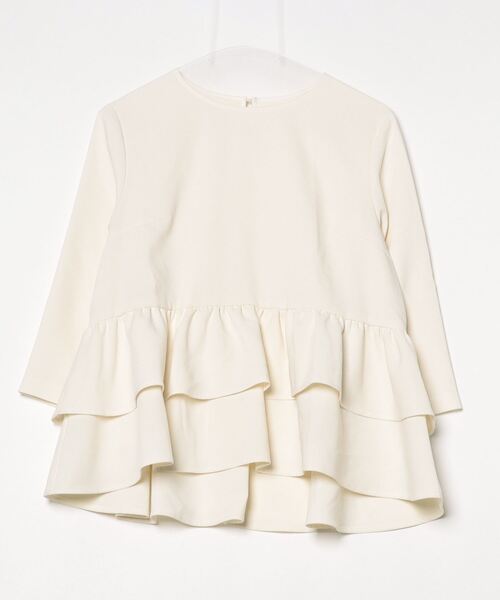 「WHITE JOOLA」 7分袖ブラウス L オフホワイト レディース