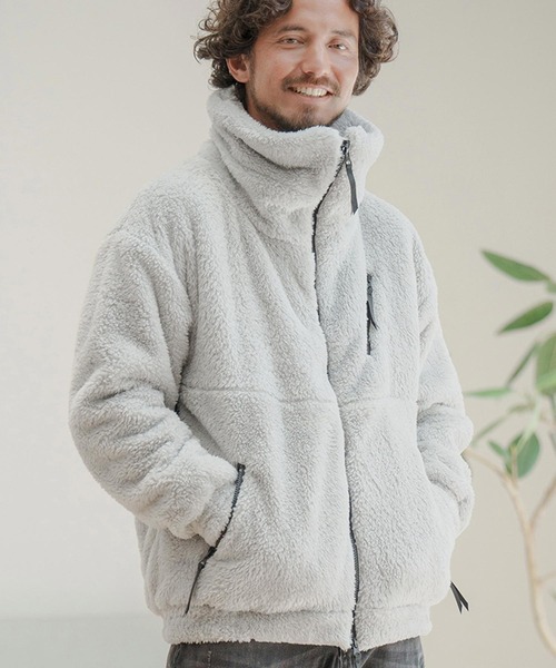 「CAMBIO」 ジップアップブルゾン S ベージュ メンズ_画像2