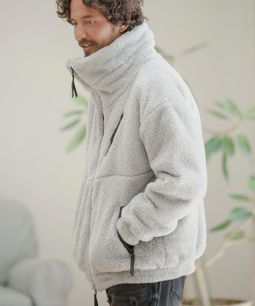 「CAMBIO」 ジップアップブルゾン S ベージュ メンズ_画像3