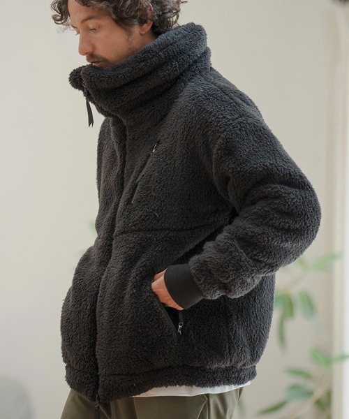 「CAMBIO」 ジップアップブルゾン S ベージュ メンズ_画像6