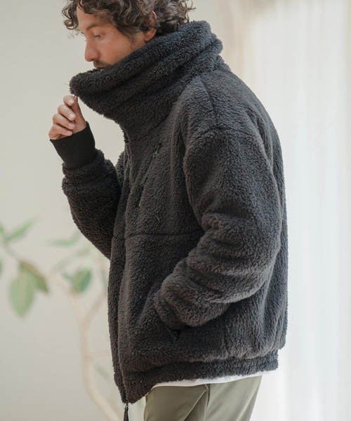 「CAMBIO」 ジップアップブルゾン S ベージュ メンズ_画像7