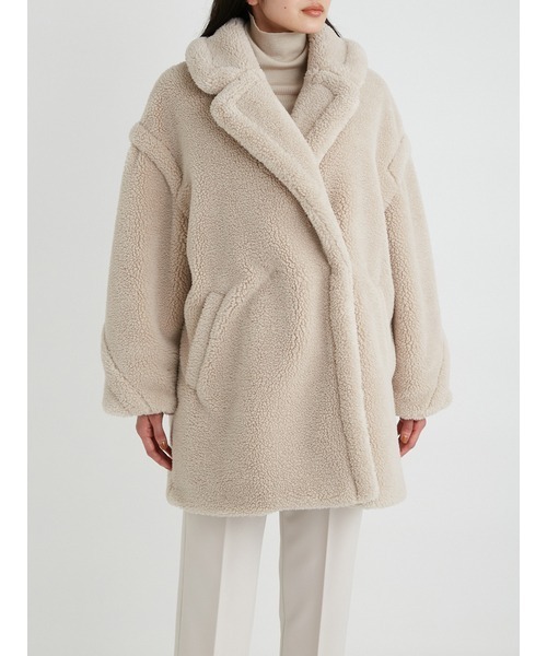 Mila Owen ベージュ コート Mila Owen（ミラオーウェン） ダウンコート FREE ベージュ レディース