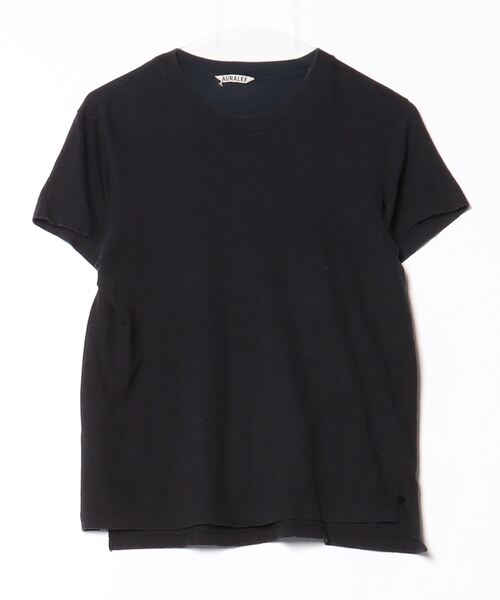オーラリー レディースTシャツ AURALEE 「AURALEE」 半袖Tシャツ 1 ブラック レディース