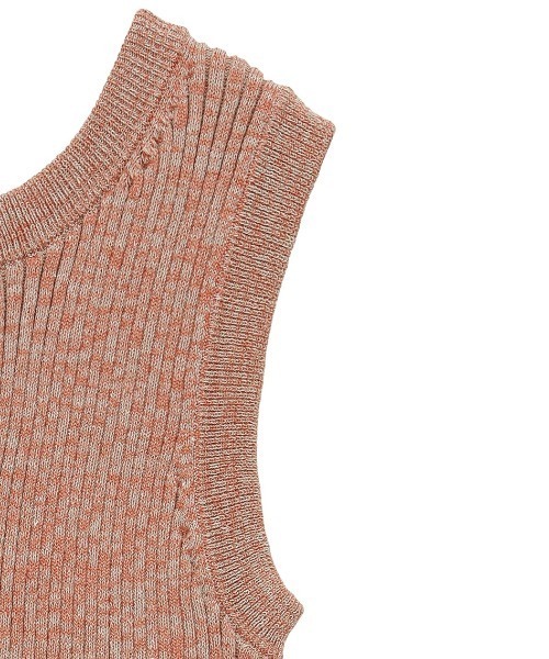 タンクトップ clane CENTER SLIT NO SLEEVE KNIT TOPS CLANE - センタースリットノースリーブニットトップス - CENTER SLIT