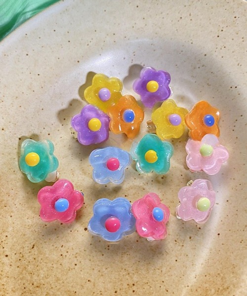yu-ka ピアス YU-KA:フラワーデザインポップピアス flower design pop