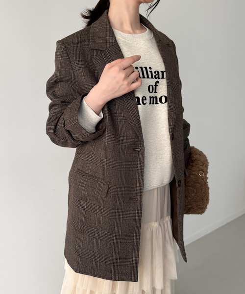 JUNOAH（ジュノア） セットアップ グレンチェックオーバーサイズ