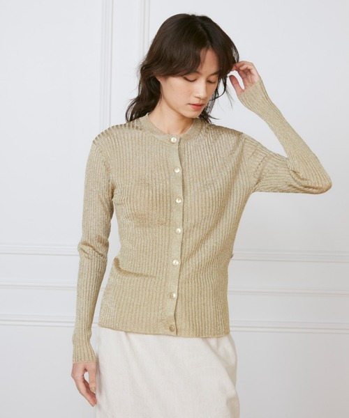 カーディガン メタリックヤーンカーディガン「la veille by SUPERIOR CLOSET」 レディース