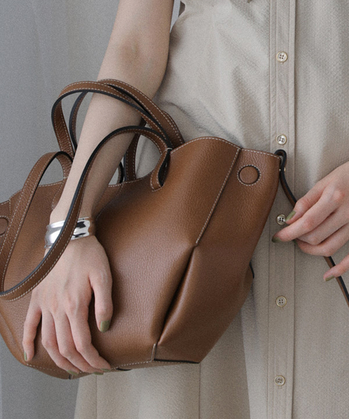 andrea　cardone ダークブラウン レザー トートバッグ La TOTALITE トートバッグ ANDREA CARDONE/アンドレア カルドネ