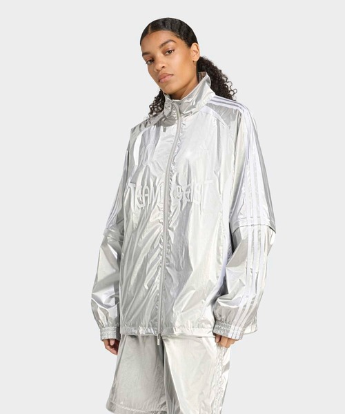 adidas シルバー ジャージジャケット L adidas ジャージ Adilenium シーズン 4 チームガイスト オーバー