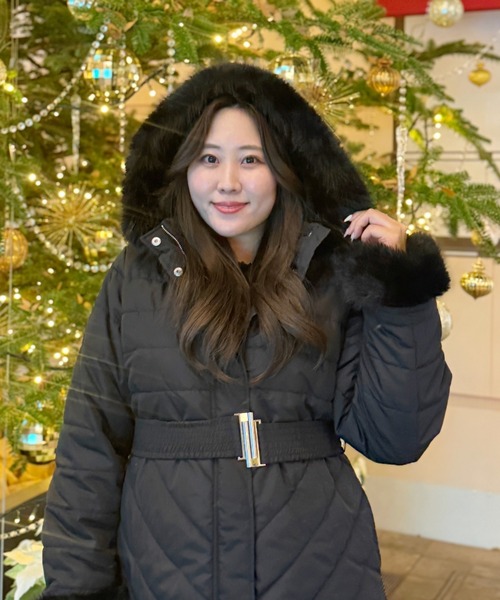 23区 4L 46 大きいサイズ ダウン コート ジャケット 黒 ブラック 大きいサイズ】23区 ダウンジャケット ダウンコートブラック サイズ:46