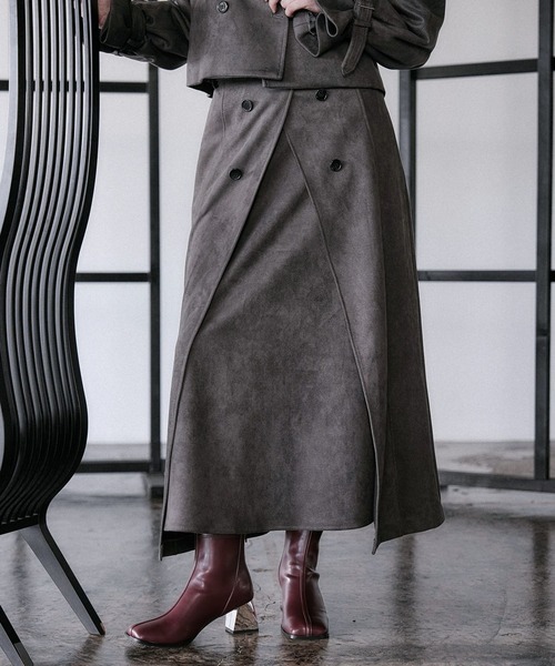 HARE（ハレ） スカート スウェードトレンチフレアスカート(HARE