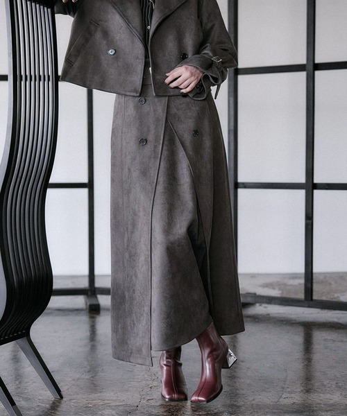 HARE（ハレ） スカート スウェードトレンチフレアスカート(HARE