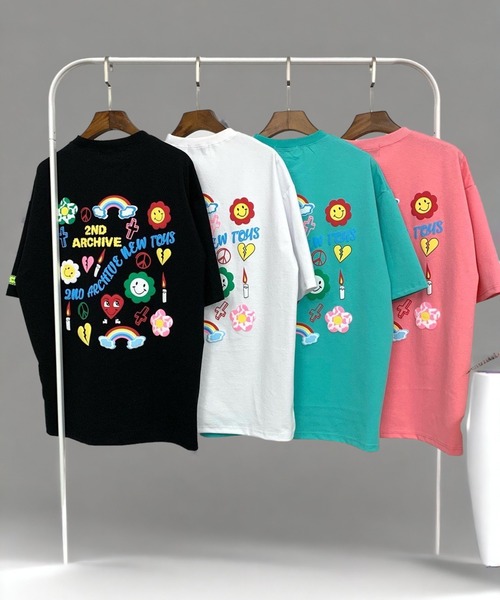 「FUNALIVE」 「2nd archive」半袖Tシャツ FREE ピンク レディース_画像2