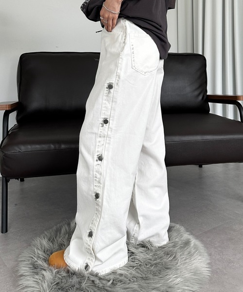「sedacle」 加工デニムパンツ MEDIUM ブラック メンズ