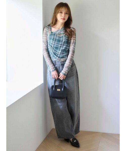 MERCURYDUO（マーキュリーデュオ） tシャツ シアーアシメドレープ2WAY