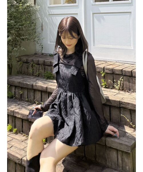 MERCURYDUO（マーキュリーデュオ） tシャツ シアーアシメドレープ2WAY 