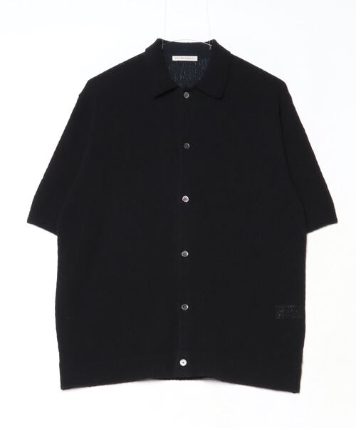 【今期タグ付き新品】ユナイテッドアローズ　半袖ニット　ブラック UNITED ARROWS（ユナイテッドアローズ） 半袖ニット L ブラック メンズ