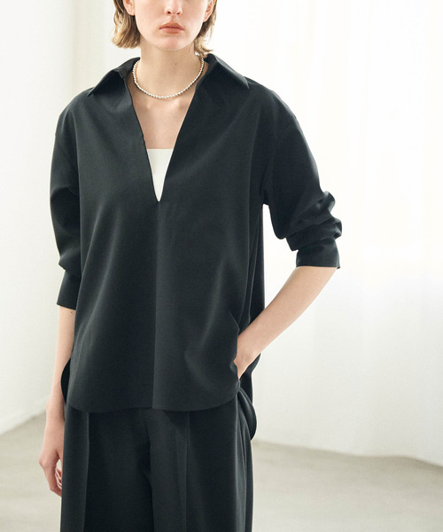 N.O.R.C ブラウス シャツ ウォッシャブルスキッパーシャツ「CLEAN