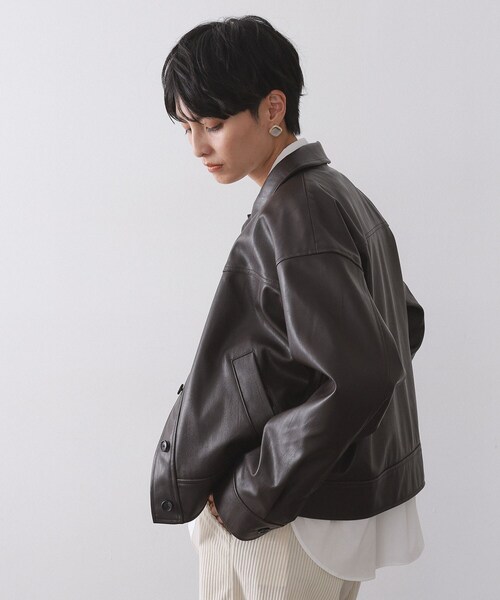 BUZZY TJ(稀少品) シンセティックレザージップブルゾン THE CASUAL｜シンセティックレザージップアップブルゾン | Rakuten