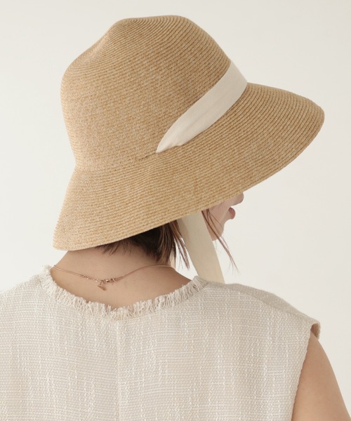 「Little&More」 ストローハット FREE ホワイト レディース_画像4