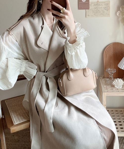 「LAUIR」 ベスト FREE ダークベージュ レディース_画像9