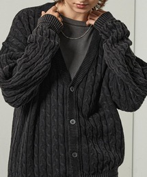 カーディガン 「Alfred Alex」ヴィンテージ加工 ピグメント ワン