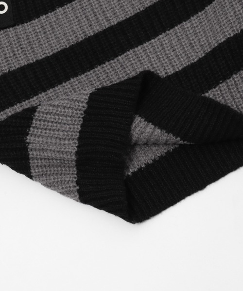 ニット/セーター SHOULDER STRAP KNIT ニット セーター ストラップベルトオフショルボーダーニット