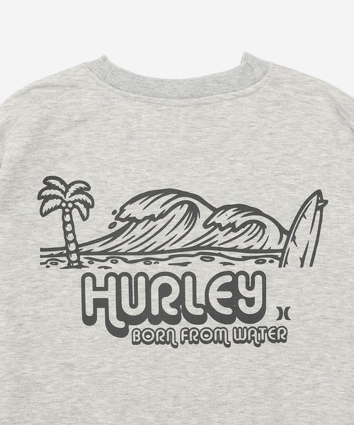 Hurley ハーレー　ヒョウ柄　裏起毛　スウェット　トレーナー　 Hurley ハーレー トレーナー スウェット メンズ クルーネック バック