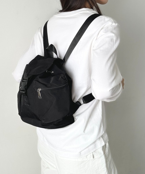 ハンドバッグ 超軽量 アシメポケットコンパクトリュックサック