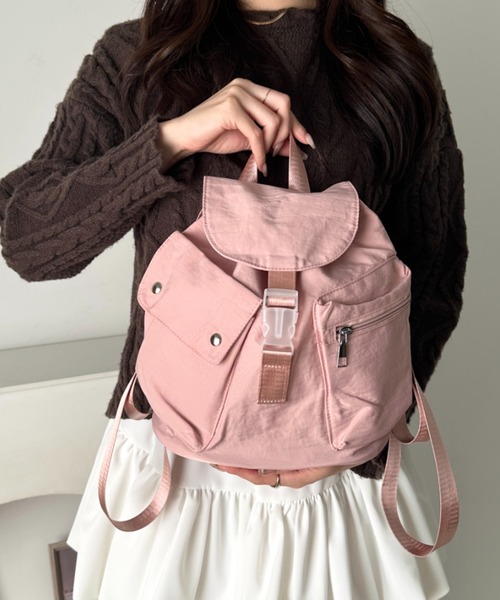 ハンドバッグ 超軽量 アシメポケットコンパクトリュックサック