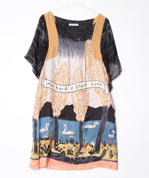 TSUMORI CHISATO（ツモリチサト） 半袖ワンピース 02 ブラック