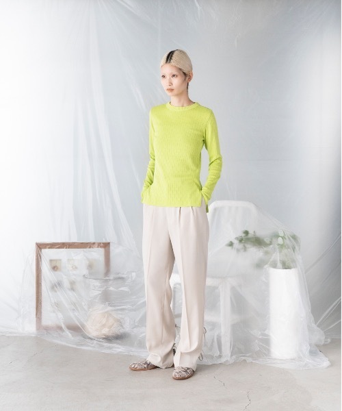 「mintdesigns」 長袖ニット 2 ライム レディース_画像4