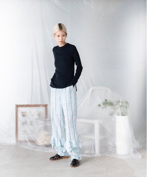 「mintdesigns」 長袖ニット 2 ライム レディース_画像7