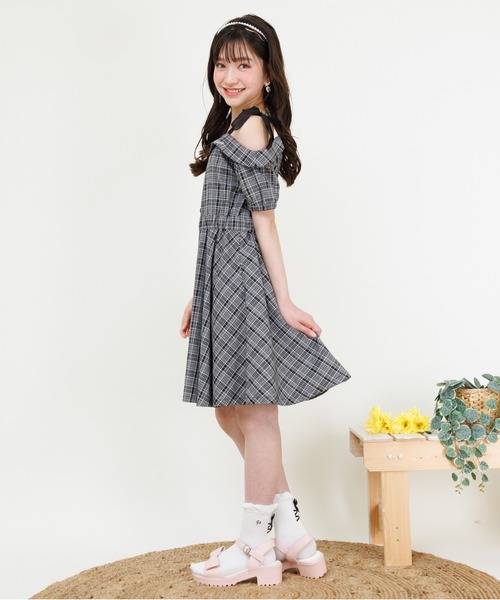 「PINKHUNT」 「KIDS」半袖ワンピース 150cm ブラック キッズ_画像4