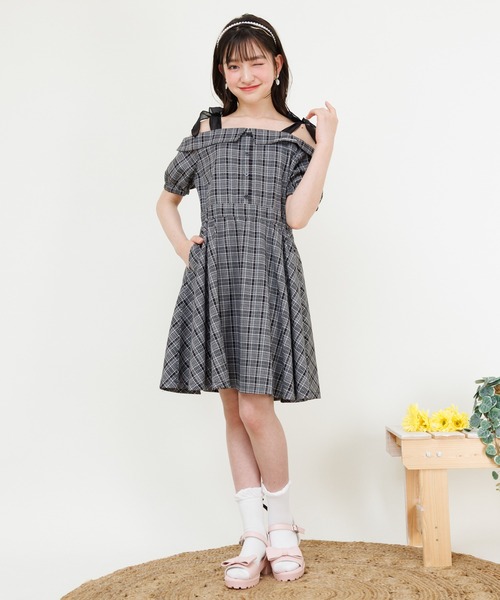 「PINKHUNT」 「KIDS」半袖ワンピース 150cm ブラック キッズ_画像5